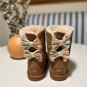 Girls Bailey bow tie-dye Ugg boots